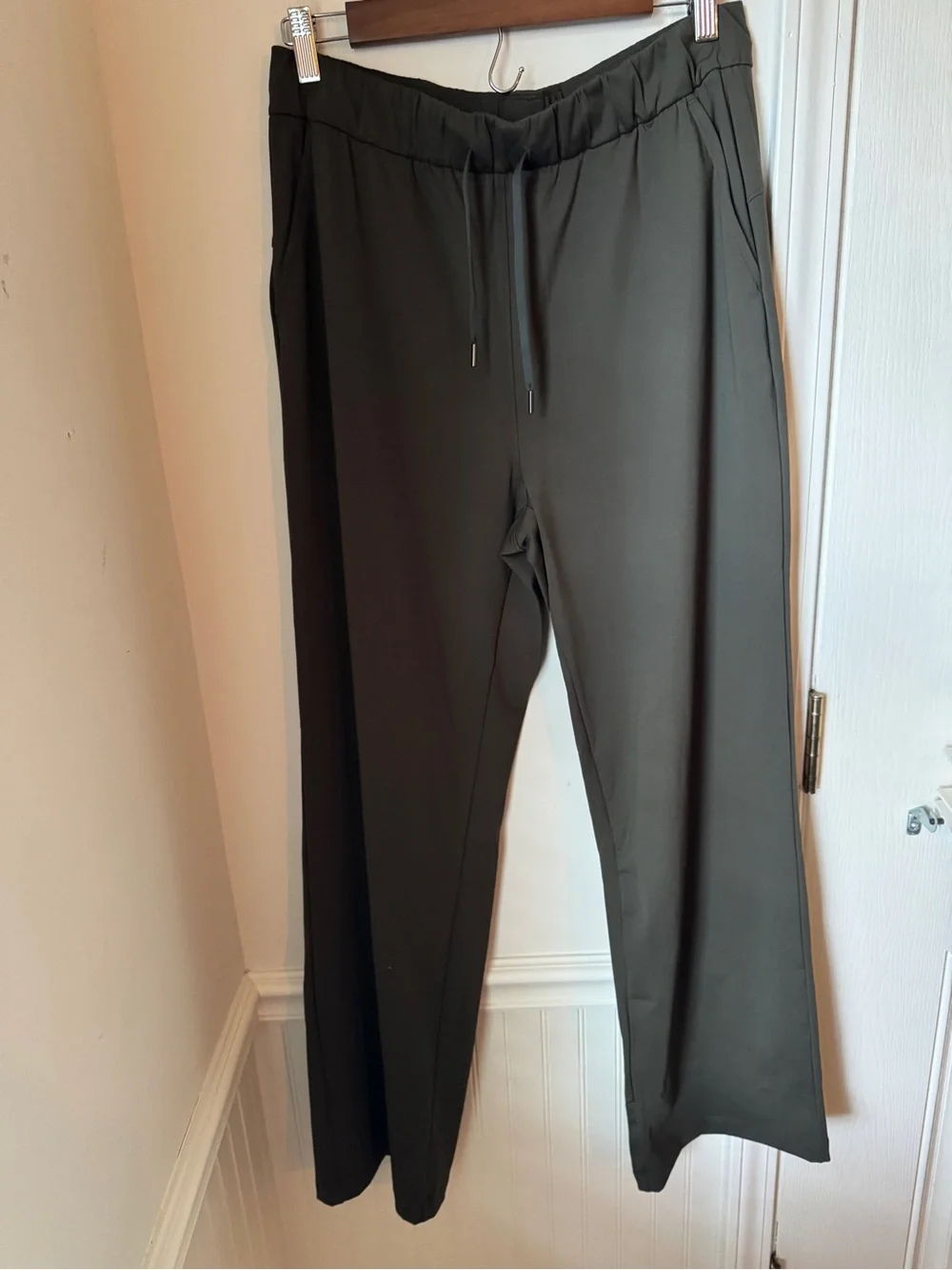 CRZ YOGA Olive Green Drawstring Casual Pants Size L 12 NWT